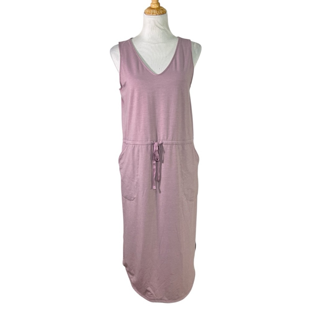 Garnet Hill Recycled Easy Knit Tank Dress in Purple Size Medium Knee Length - Picture 3 of 8